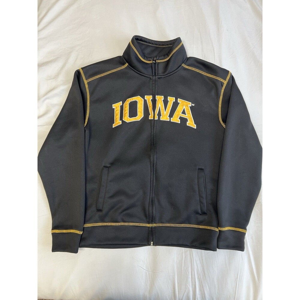 Iowa Hawkeyes Campus Drive Full Zip Up Sweatshirt Adult Small Black And Yellow